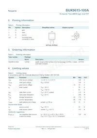 BUK9615-100A Datasheet Page 2