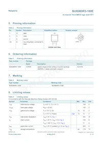 BUK969R3-100E數據表 頁面 2