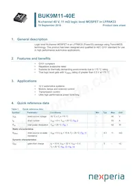 BUK9M11-40EX Datasheet Cover