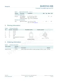 BUK9Y22-30B Datasheet Page 2