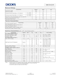 DMN1053UCP4-7 Datasheet Pagina 2