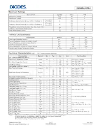DMN2044UCB4-7 Datasheet Pagina 2