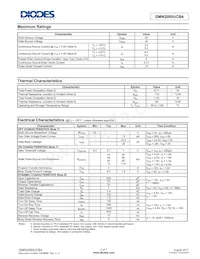 DMN2080UCB4-7 Datasheet Pagina 2