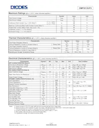 DMP2010UFV-7 Datasheet Pagina 2