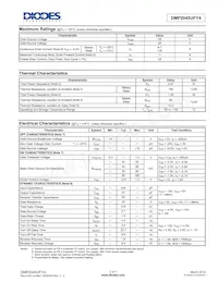 DMP2045UFY4-7 Datasheet Pagina 2
