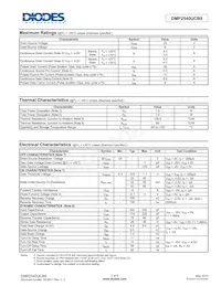 DMP2540UCB9-7 Datasheet Pagina 2