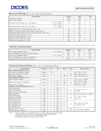 DMTH10H025LPSQ-13 Datasheet Pagina 2