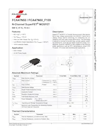 FCA47N60-F109 Datasheet Cover