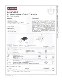 FCH47N60NF Datasheet Page 2