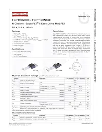 FCP190N60E Datasheet Page 2