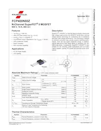 FCP400N80Z Datasheet Page 2