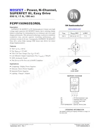 FCPF190N65S3R0L Datasheet Cover