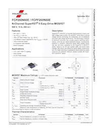 FCPF260N60E-F152數據表 頁面 2