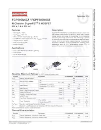 FCPF600N60Z Datasheet Page 2