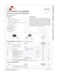 FCU3400N80Z Datasheet Page 2