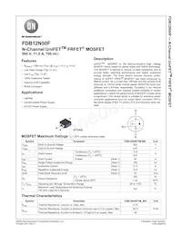 FDB12N50FTM-WS數據表 封面