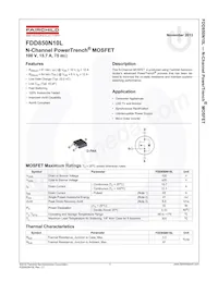 FDD850N10L Datasheet Page 2