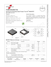 FDMC86340ET80 Datasheet Pagina 2