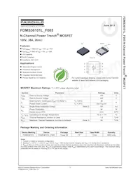FDMS36101L-F085 Datasheet Page 2