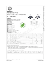 FDMS86569-F085 Datasheet Cover