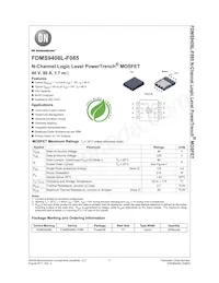 FDMS9408L-F085 Datenblatt Cover