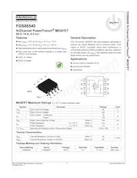 FDS86540 Datasheet Page 2