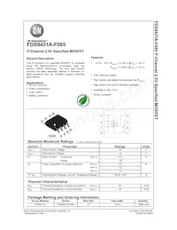 FDS9431A-F085 Datasheet Cover