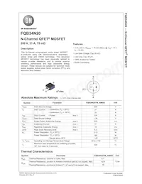 FQB34N20TM-AM002 Datasheet Cover
