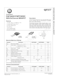 FQP3N50C-F080 Datasheet Cover