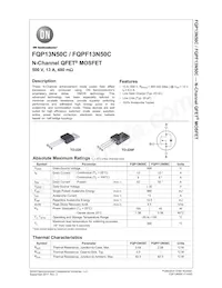FQPF13N50C Datasheet Cover