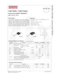FQPF7N80C Datasheet Pagina 2