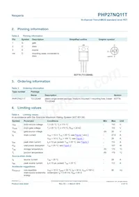 PHP27NQ11T Datasheet Page 2