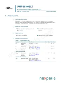 PHP36N03LT Datasheet Cover