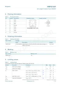 PMPB19XP Datasheet Page 2