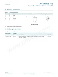 PSMN005-75B Datasheet Page 2