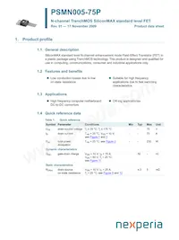 PSMN005-75P Datasheet Cover