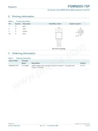 PSMN005-75P Datasheet Page 2
