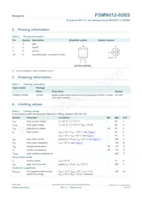 PSMN012-80BS Datasheet Page 2