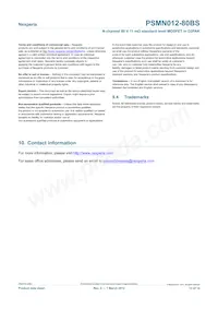 PSMN012-80BS Datasheet Page 13