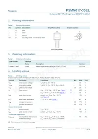 PSMN017-30EL 데이터 시트 페이지 2