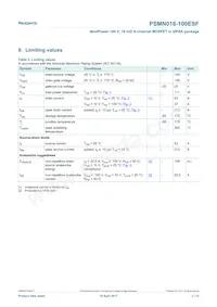 PSMN018-100ESFQ數據表 頁面 3