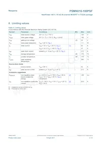 PSMN018-100PSFQ Datasheet Pagina 3