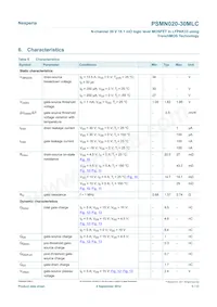 PSMN020-30MLCX Datasheet Page 5