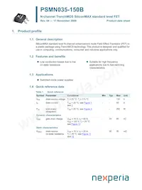 PSMN035-150B Datasheet Cover