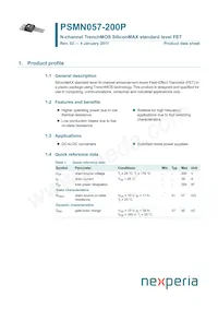 PSMN057-200P Datasheet Cover