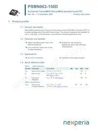 PSMN063-150D Datasheet Cover