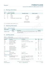 PSMN070-200B Datasheet Page 2