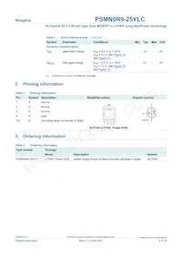PSMN0R9-25YLC Datasheet Page 2