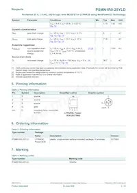 PSMN1R0-25YLDX Datasheet Page 2