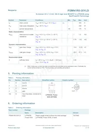 PSMN1R0-30YLDX數據表 頁面 2